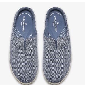 Clarks Cloudsteppers Breeze Amelia mules, size  8, blue herringbone
